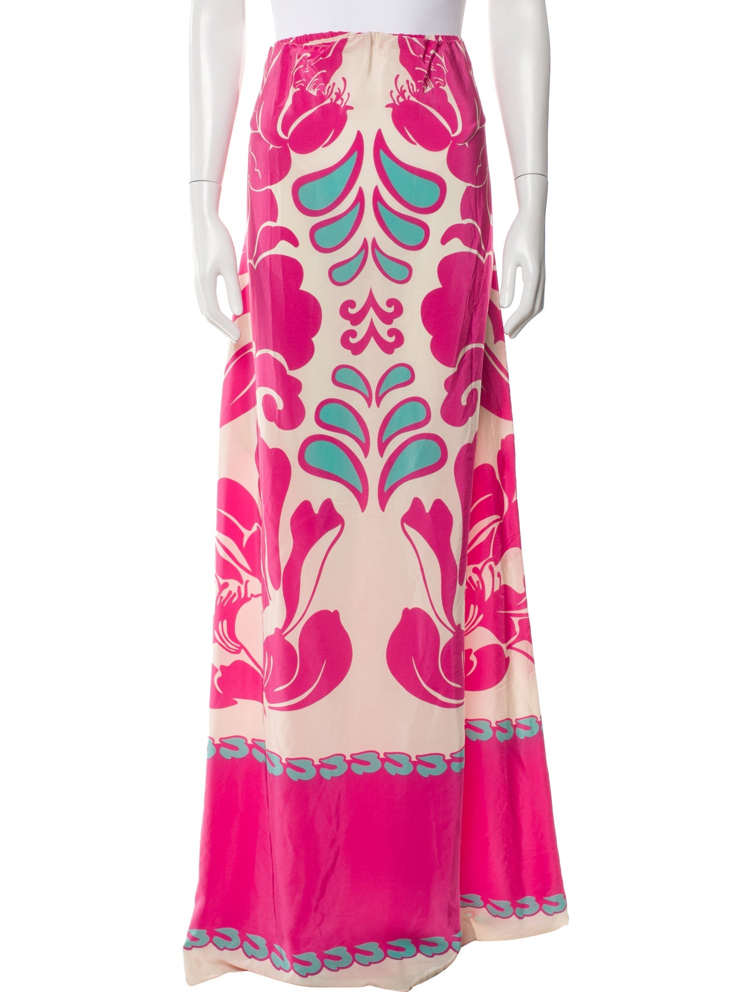 Adriana Degreas Silk Long Skirt