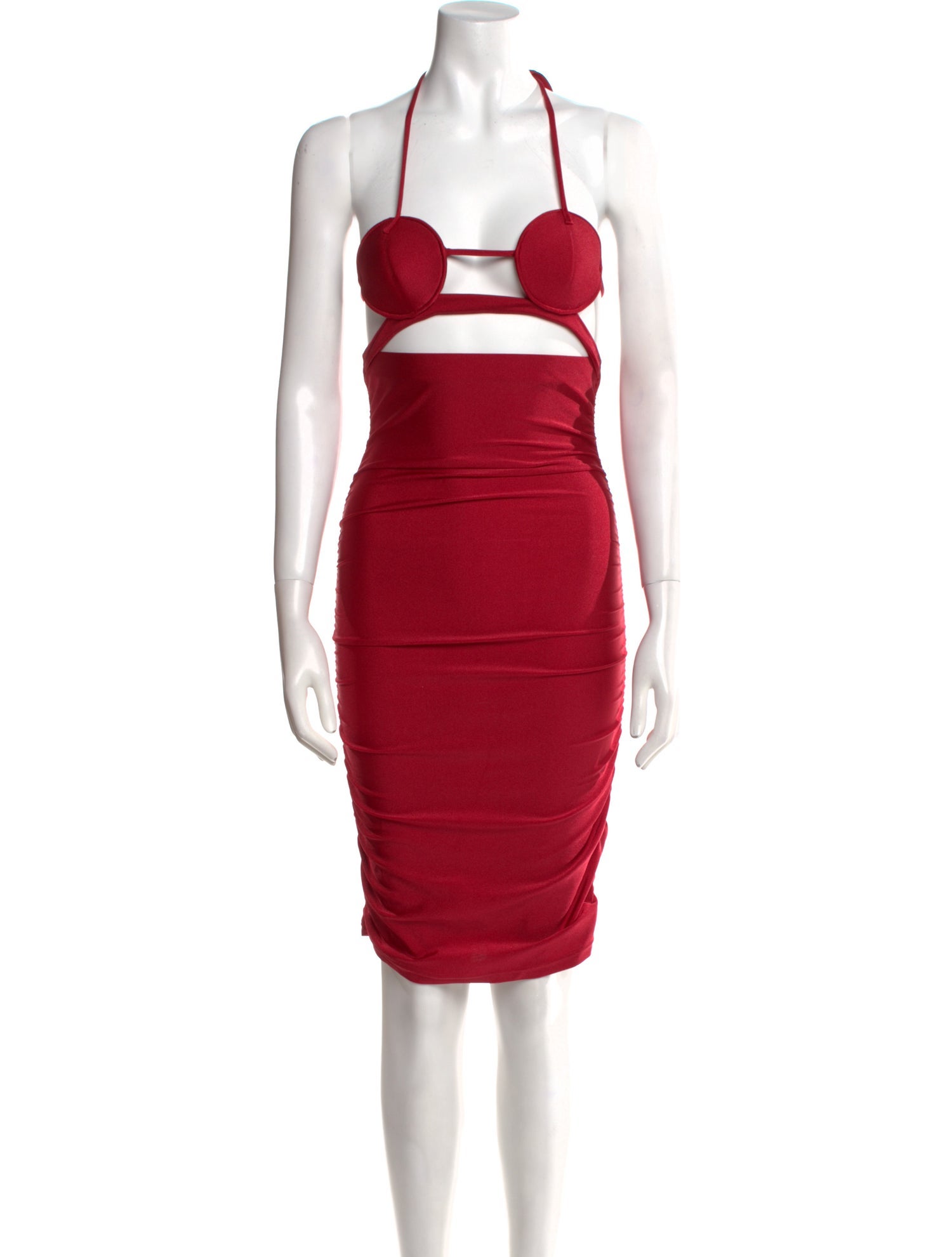 Adriana Degreas Square Neckline Knee-Length Dress