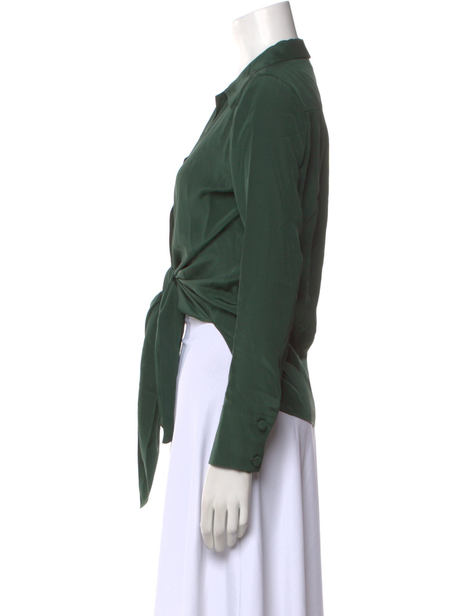 Adriana Degreas Silk V-Neck Crop Top