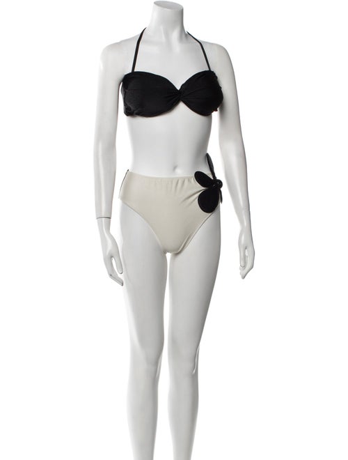 Adriana Degreas Colorblock Pattern Mesh Accents Bikini