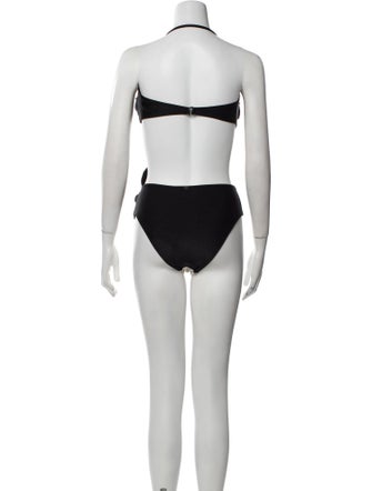 Adriana Degreas Colorblock Pattern Mesh Accents Bikini