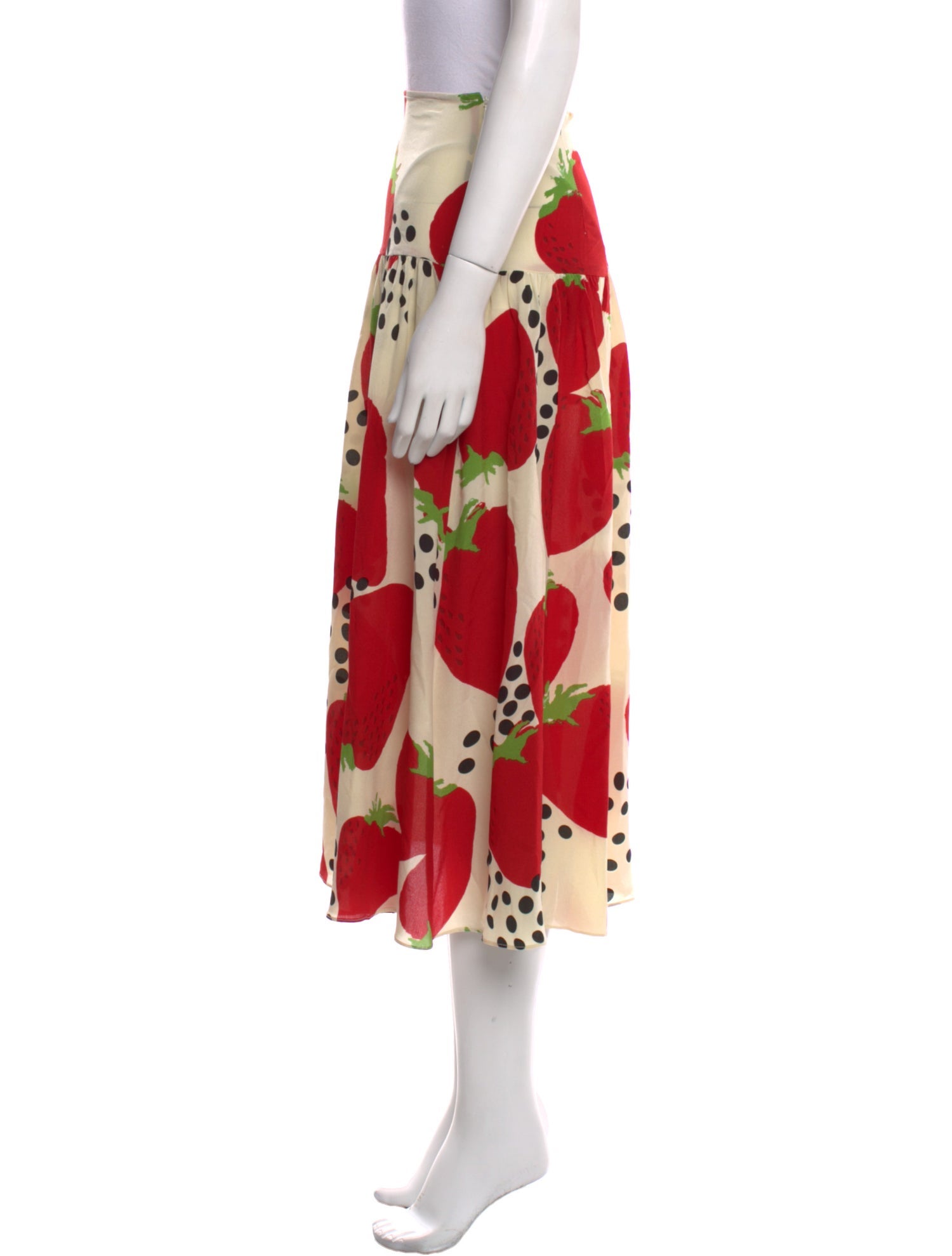 Adriana Degreas Silk Midi Length Skirt