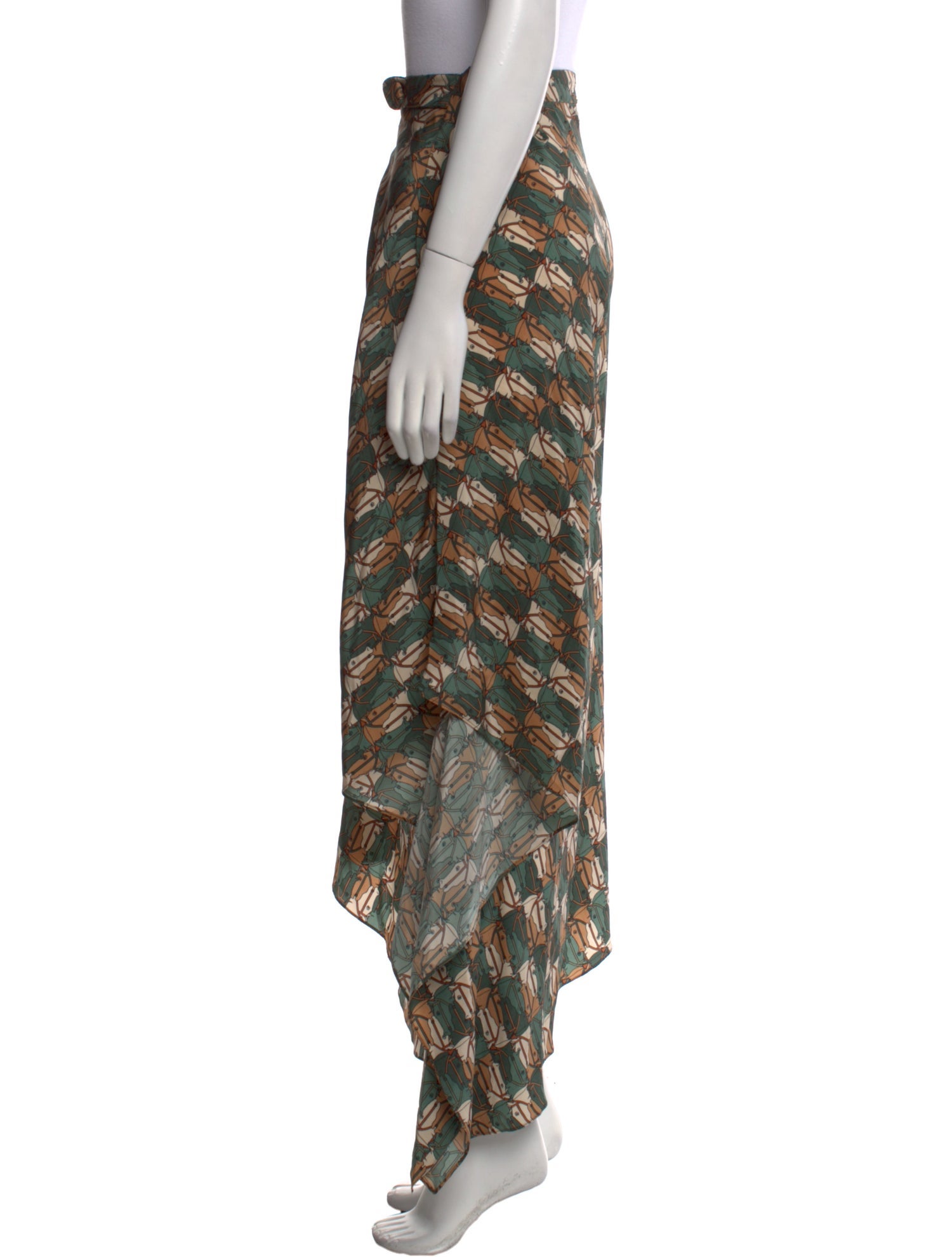 Adriana Degreas Silk Long Skirt