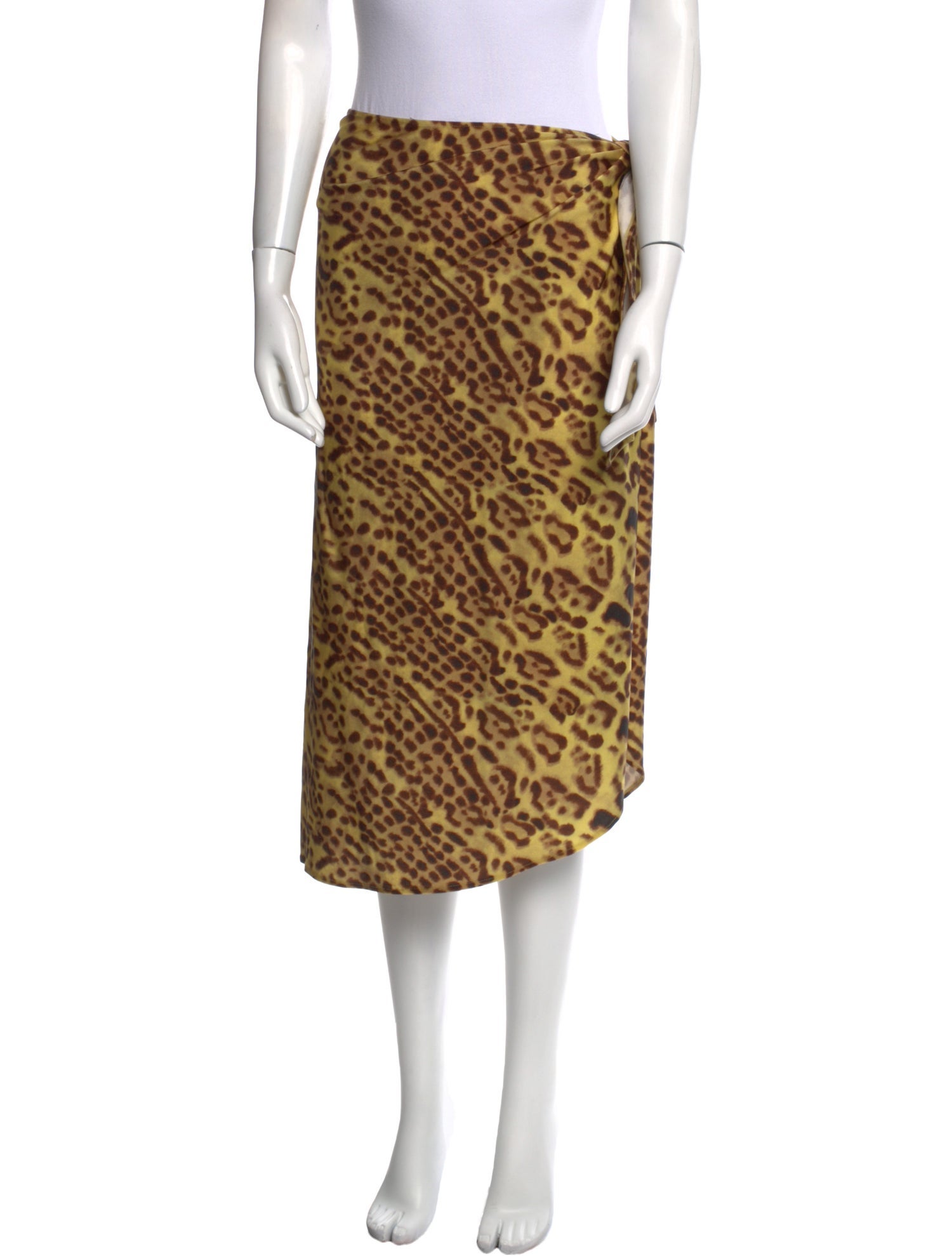Adriana Degreas Animal Print Midi Length Skirt