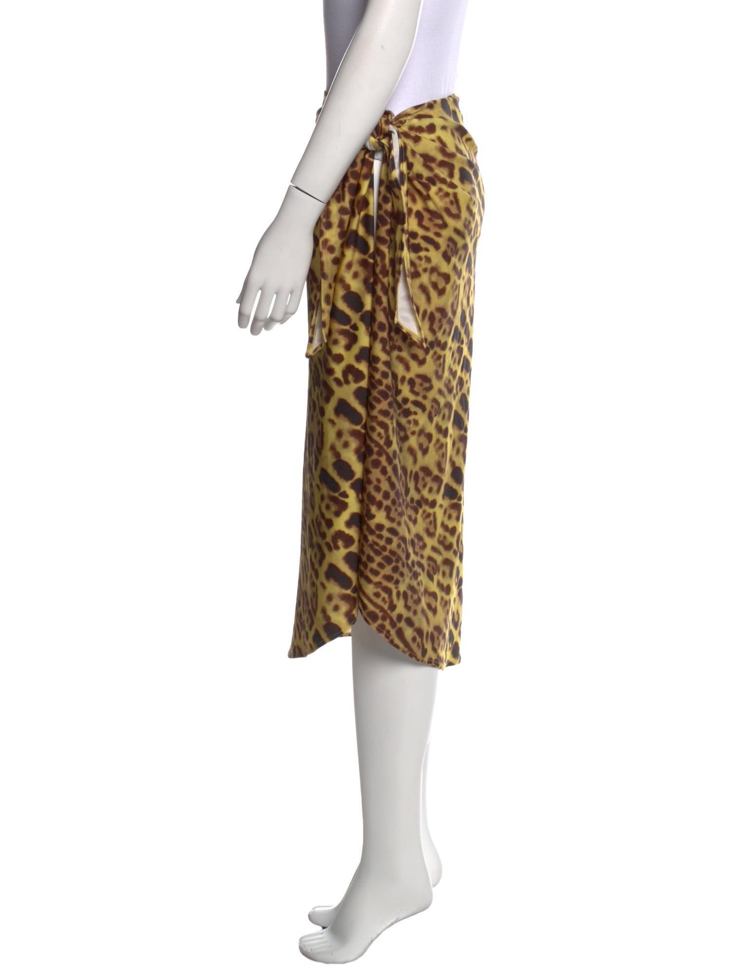 Adriana Degreas Animal Print Midi Length Skirt