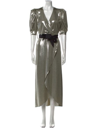 Adriana Degreas V-Neck Long Dress