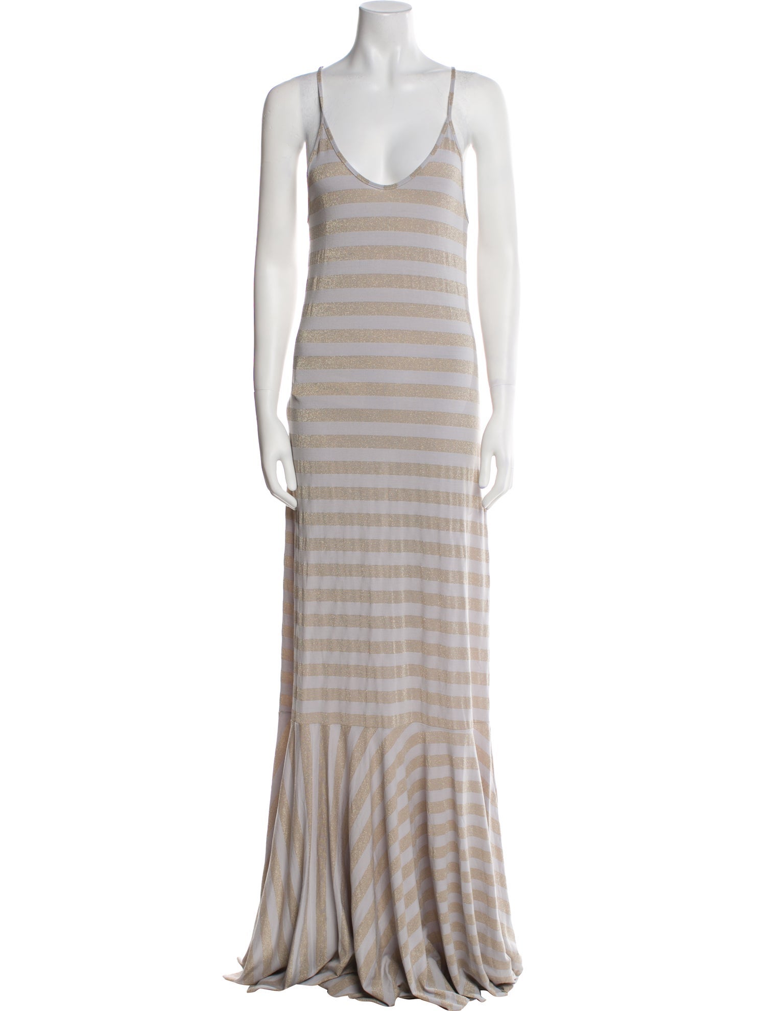 Adriana Degreas Striped Long Dress