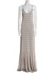Adriana Degreas Striped Long Dress