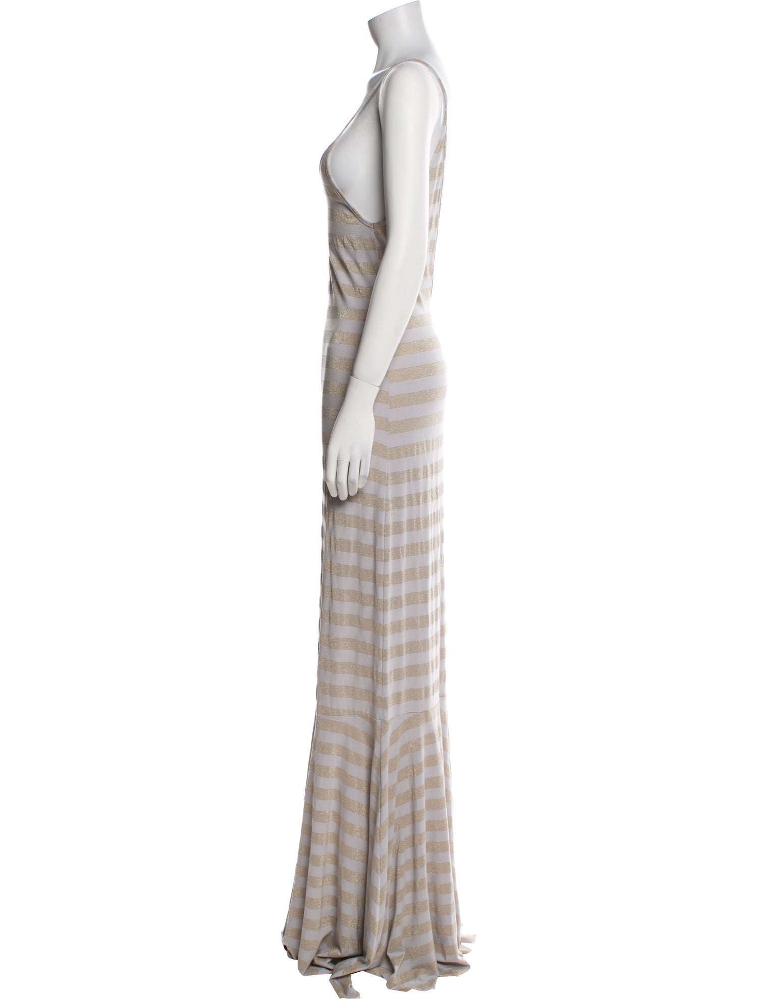 Adriana Degreas Striped Long Dress
