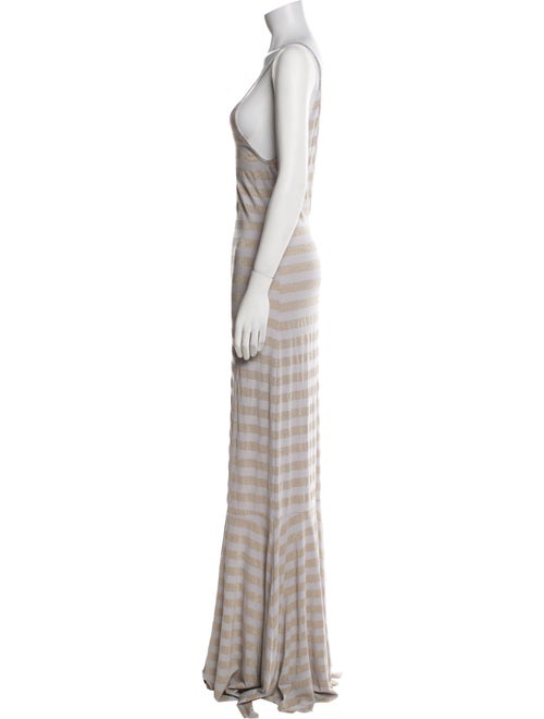 Adriana Degreas Striped Long Dress