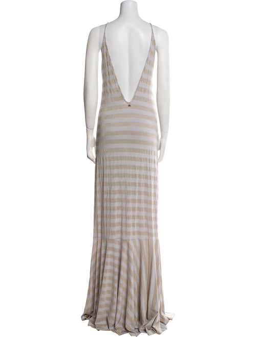 Adriana Degreas Striped Long Dress