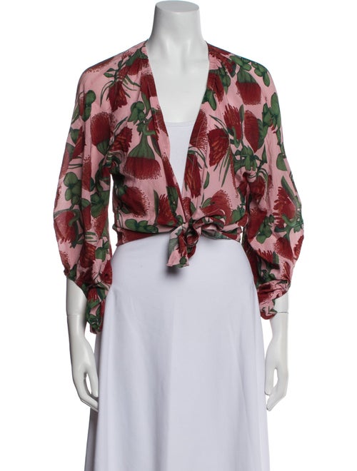 Adriana Degreas Floral Print Evening Jacket