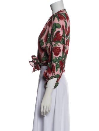 Adriana Degreas Floral Print Evening Jacket