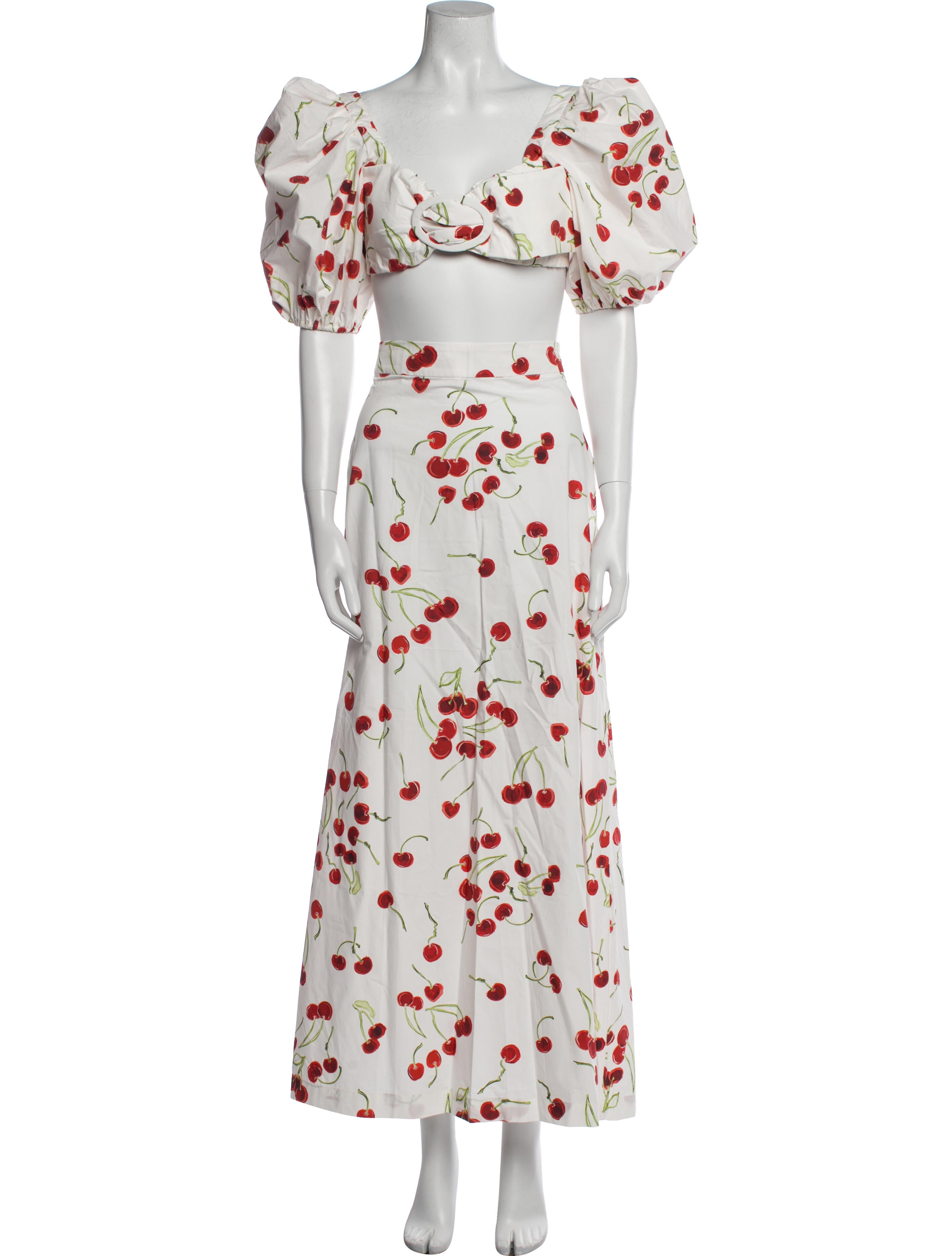 Adriana Degreas Printed Keyhole Accent Skirt Set