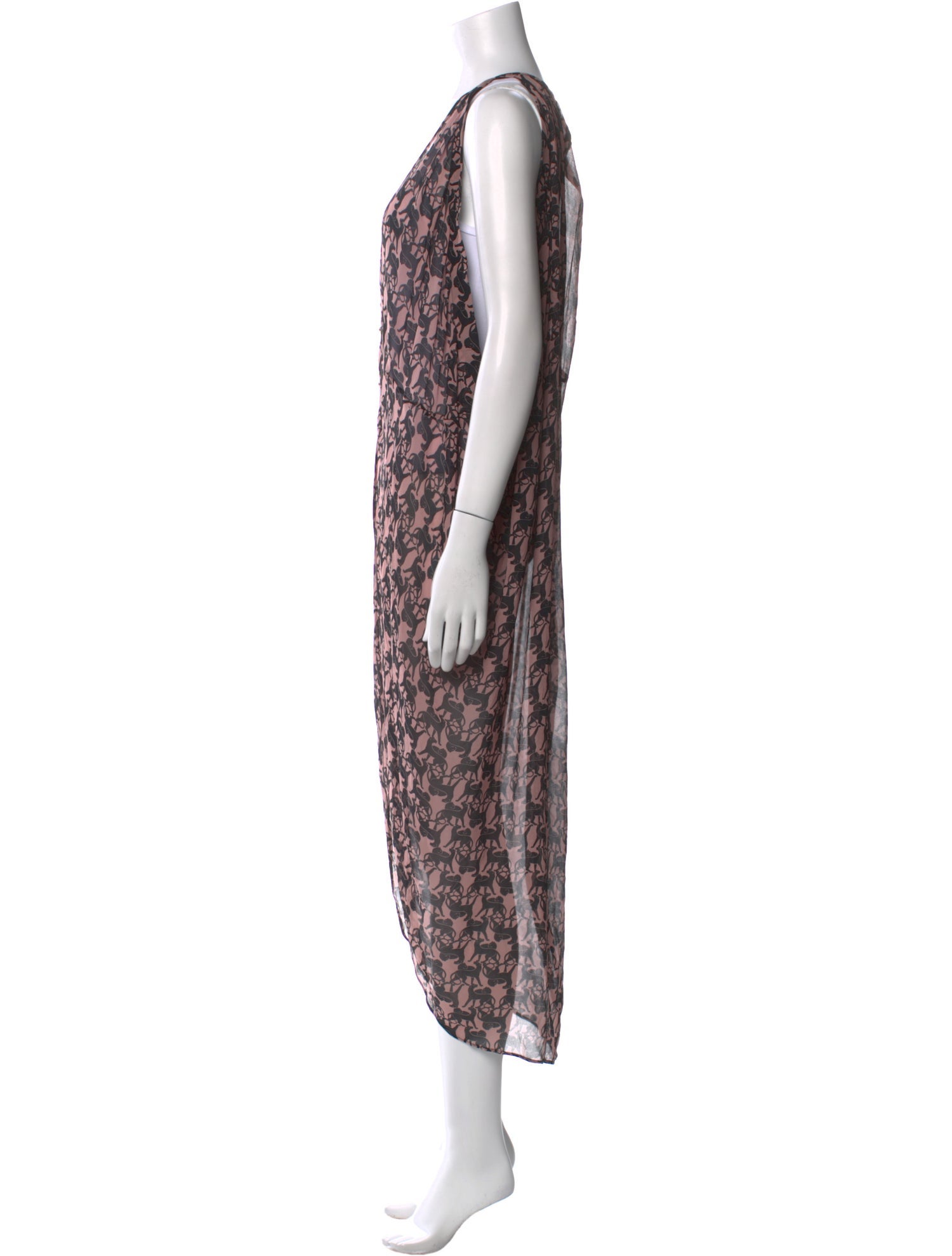 Adriana Degreas Silk Animal Print Tunic