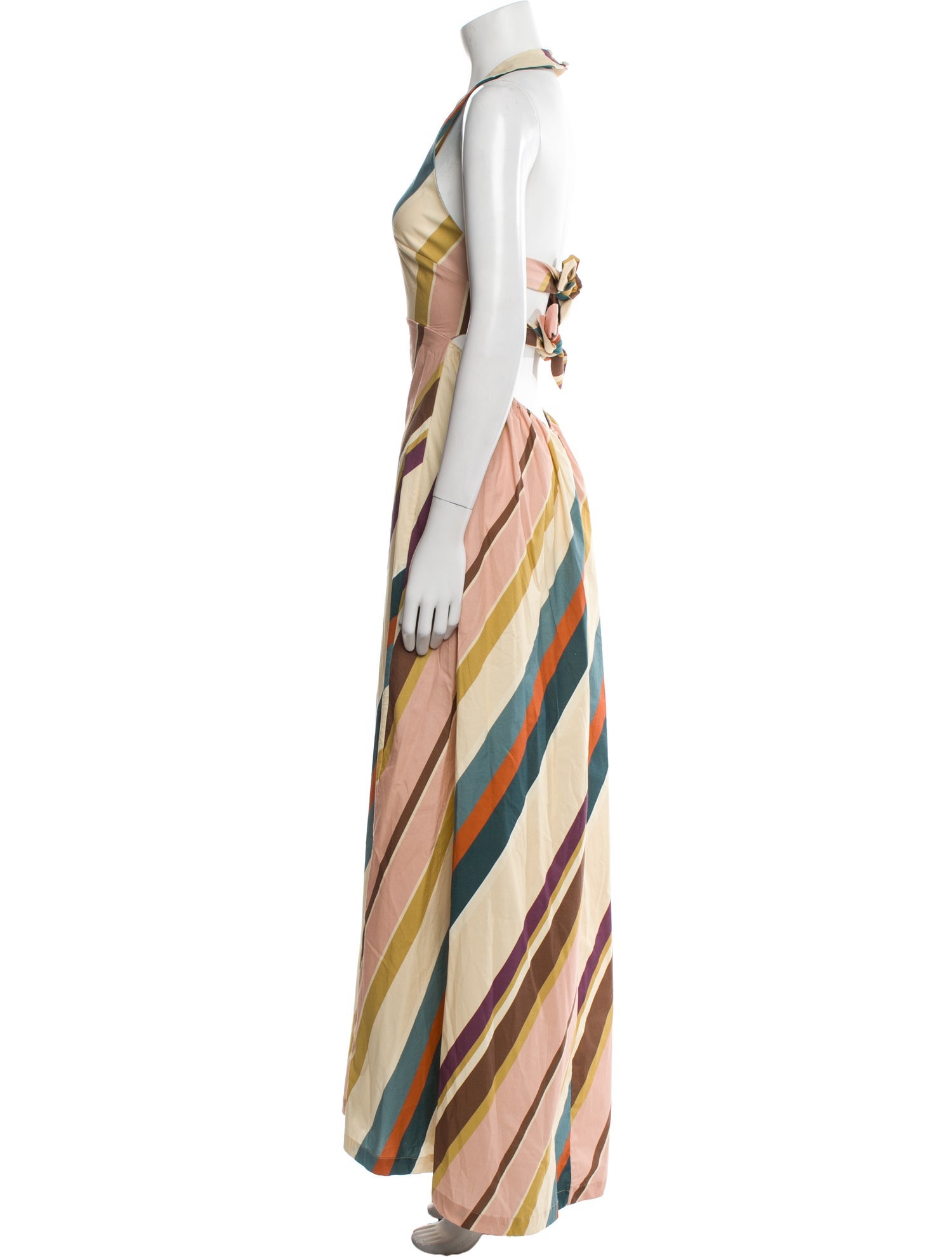 Adriana Degreas Striped Long Dress w/ Tags