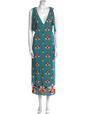 Adriana Degreas Printed Long Dress