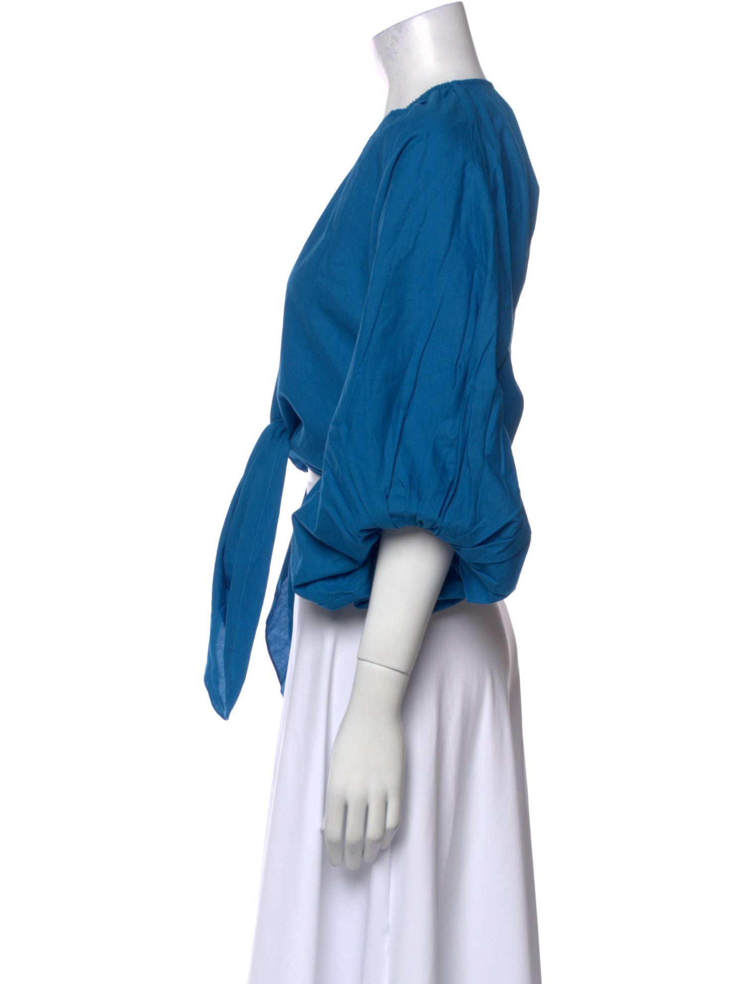 Adriana Degreas V-Neck Three-Quarter Sleeve Blouse