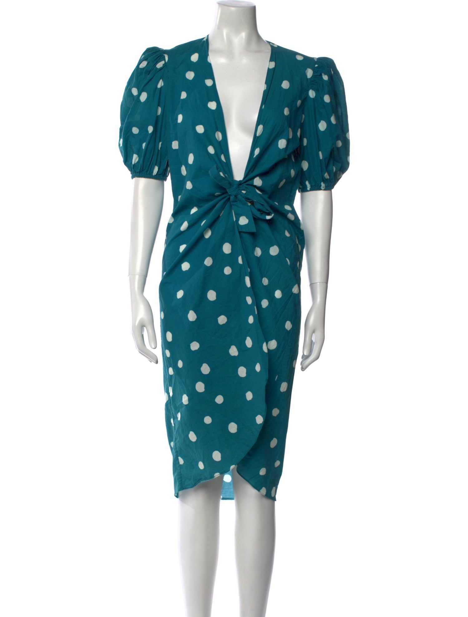 Adriana Degreas Polka Dot Print Midi Length Dress