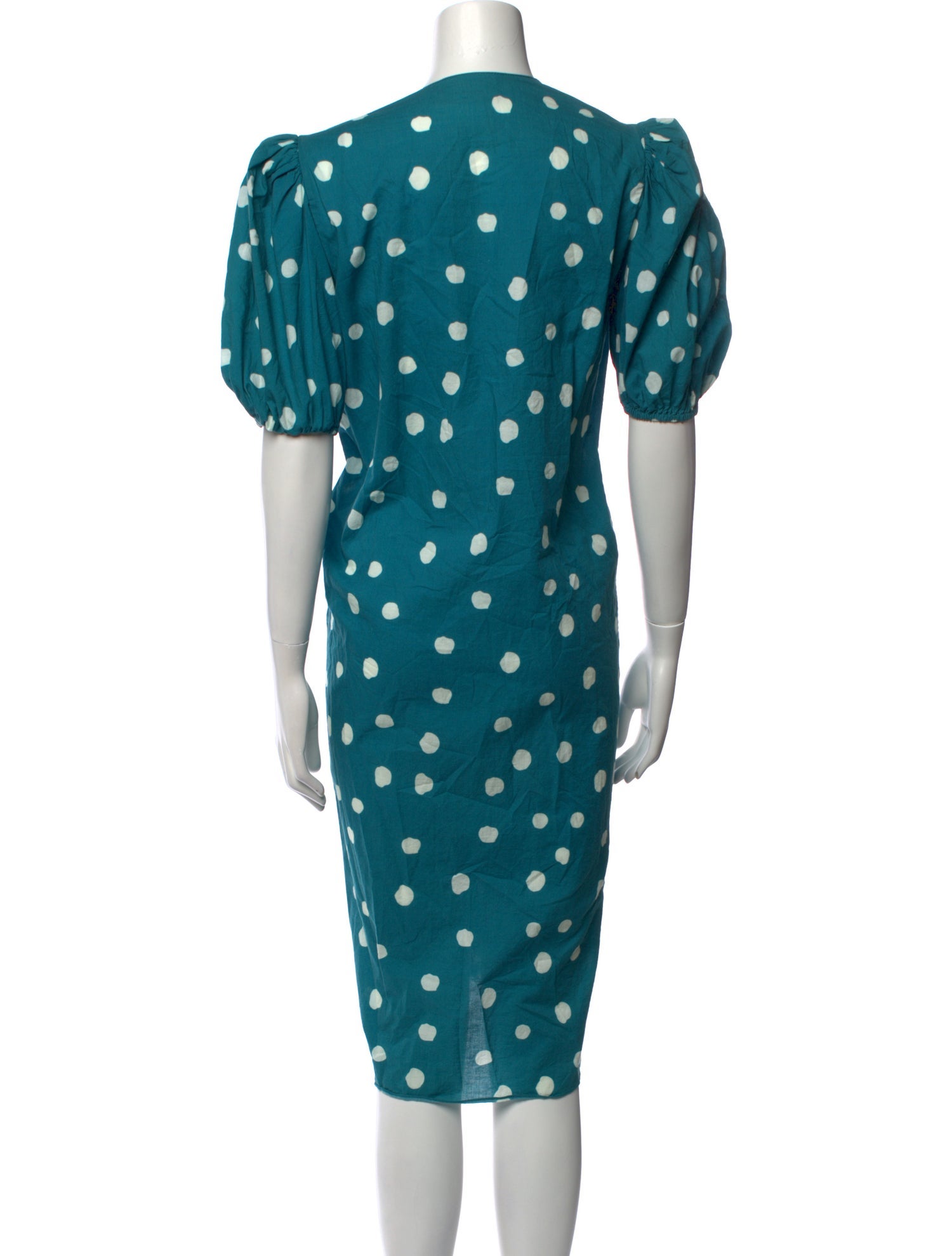 Adriana Degreas Polka Dot Print Midi Length Dress