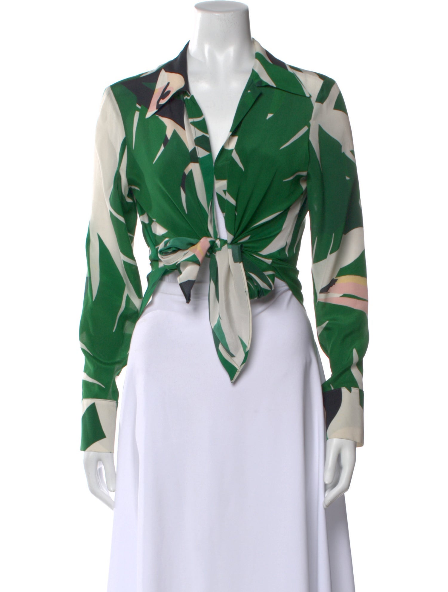 Adriana Degreas Silk Floral Print Blouse