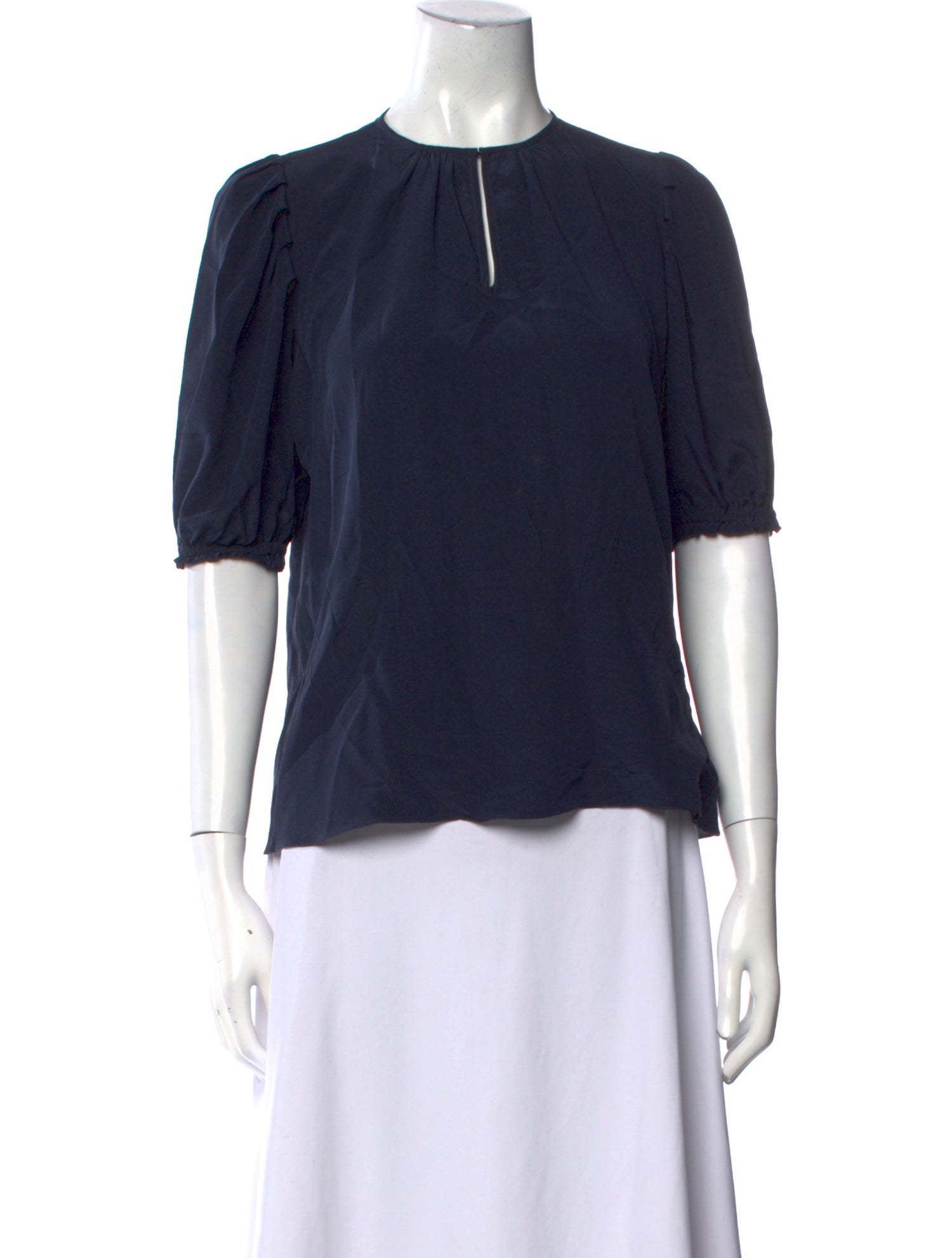 Arossgirl x Soler Silk Crew Neck Blouse