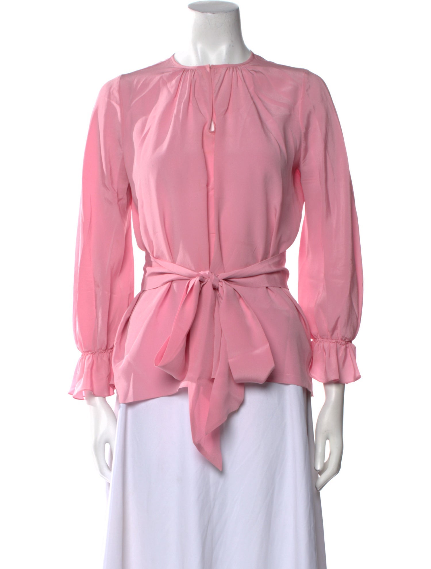 Arossgirl x Soler Silk Crew Neck Blouse