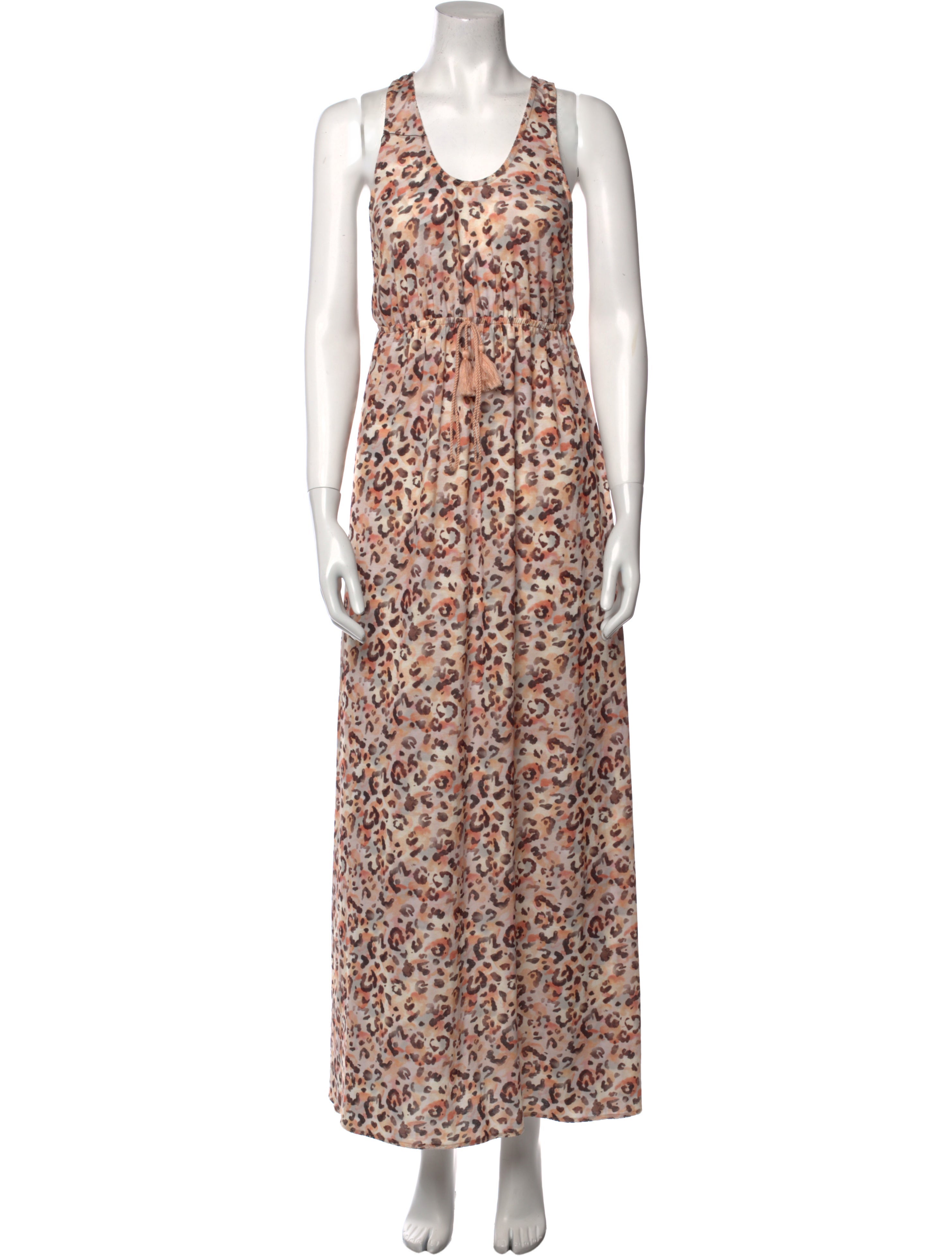 Agua Bendita Animal Print Long Dress