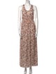 Agua Bendita Animal Print Long Dress