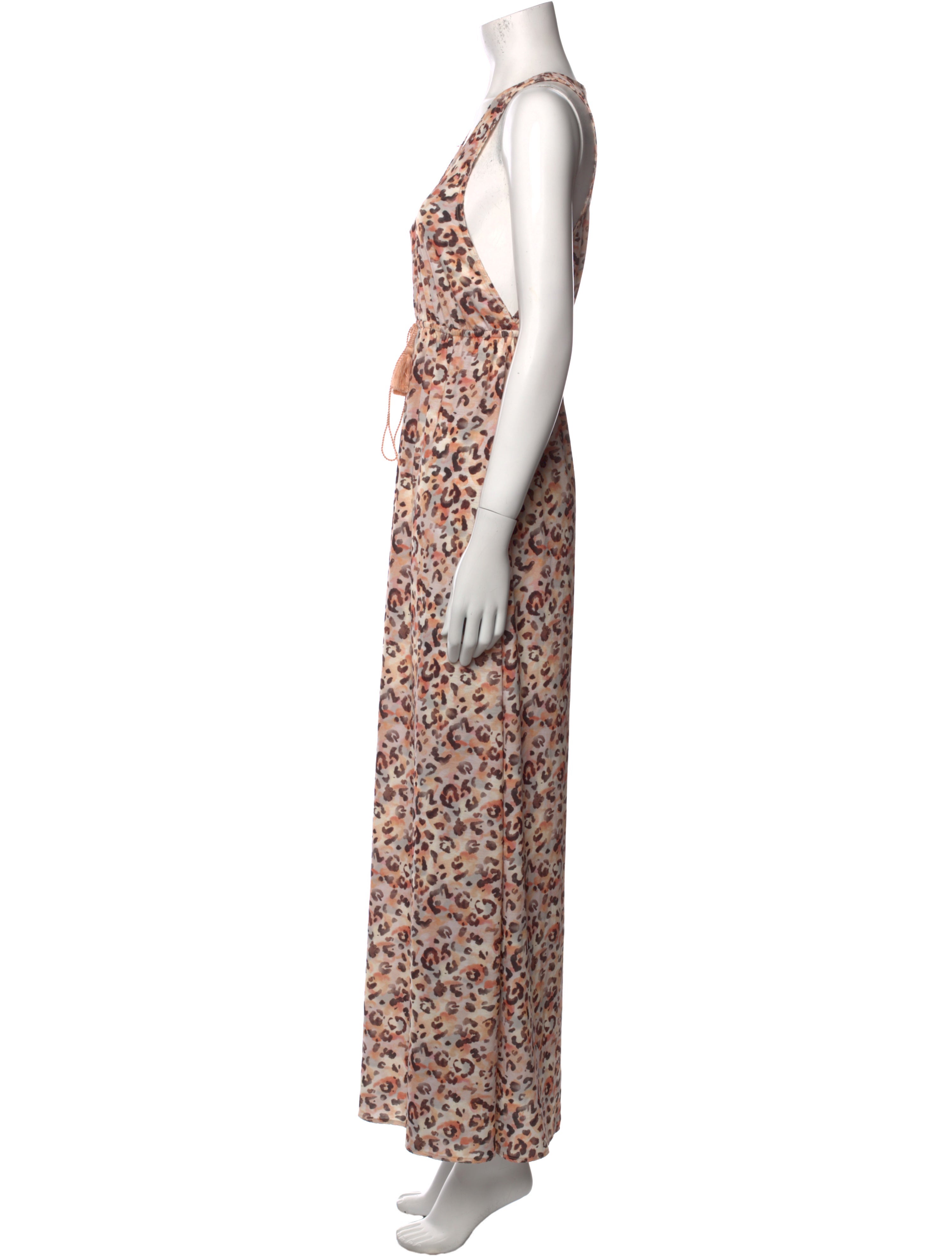 Agua Bendita Animal Print Long Dress