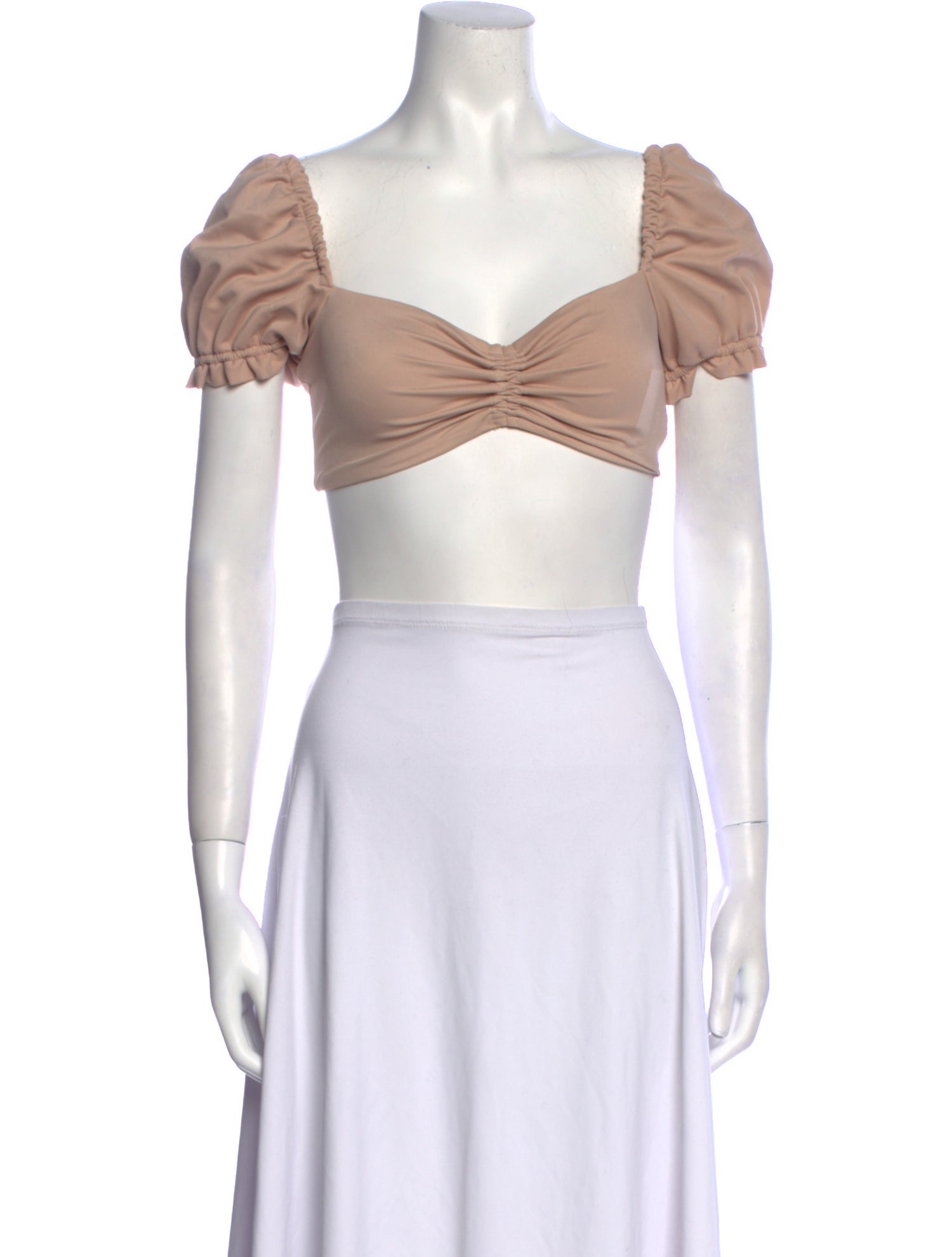 Agua Bendita Square Neckline Short Sleeve Crop Top w/ Tags