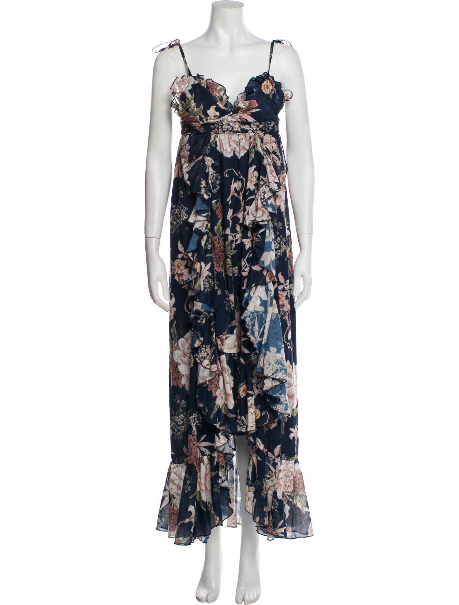 Agua Bendita Floral Print Long Dress