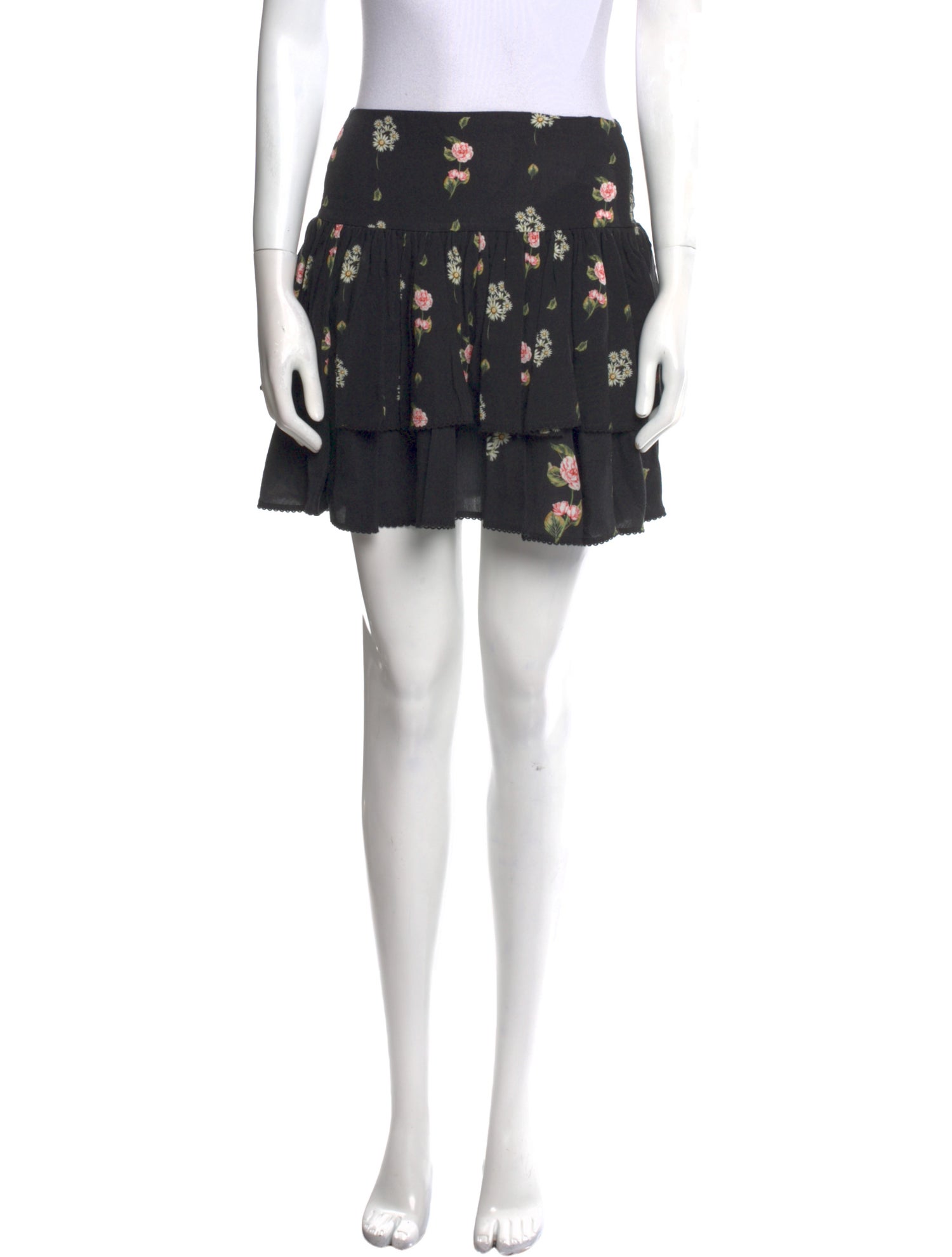 Agua Bendita Floral Print Mini Skirt