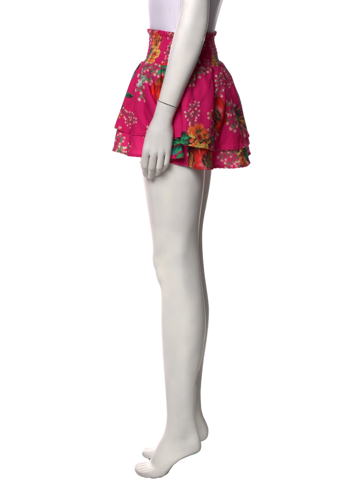 Agua Bendita Floral Print Mini Skirt w/ Tags