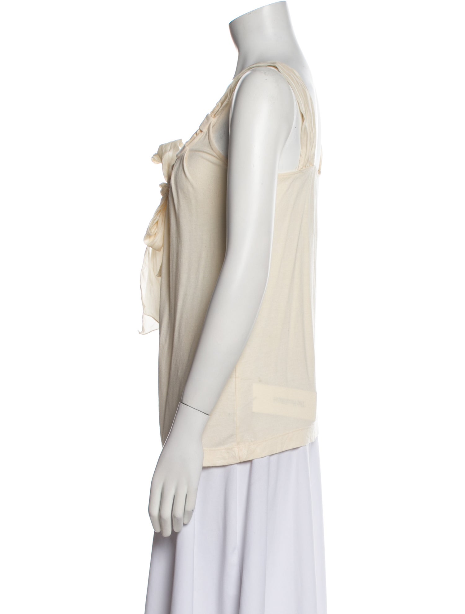 Agua Bendita Tie Neck Sleeveless Blouse