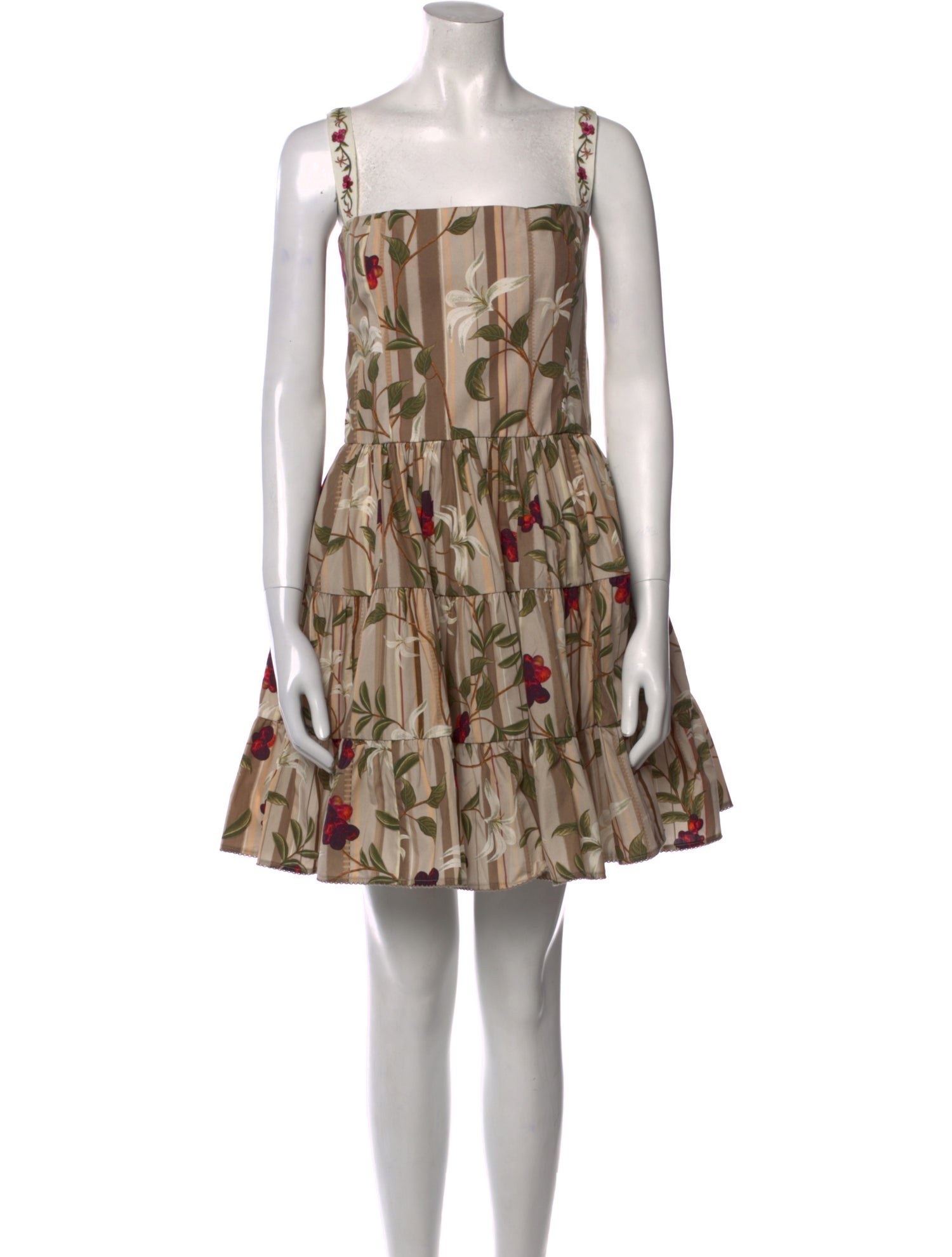 Agua Bendita Floral Print Mini Dress