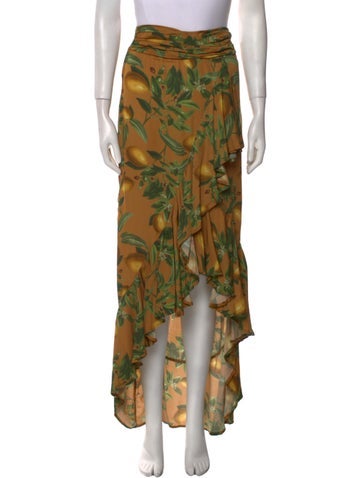 Agua Bendita Skirts Floral Print Long Skirt S