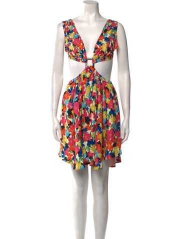 Agua Bendita Dresses Floral Print Mini Dress M