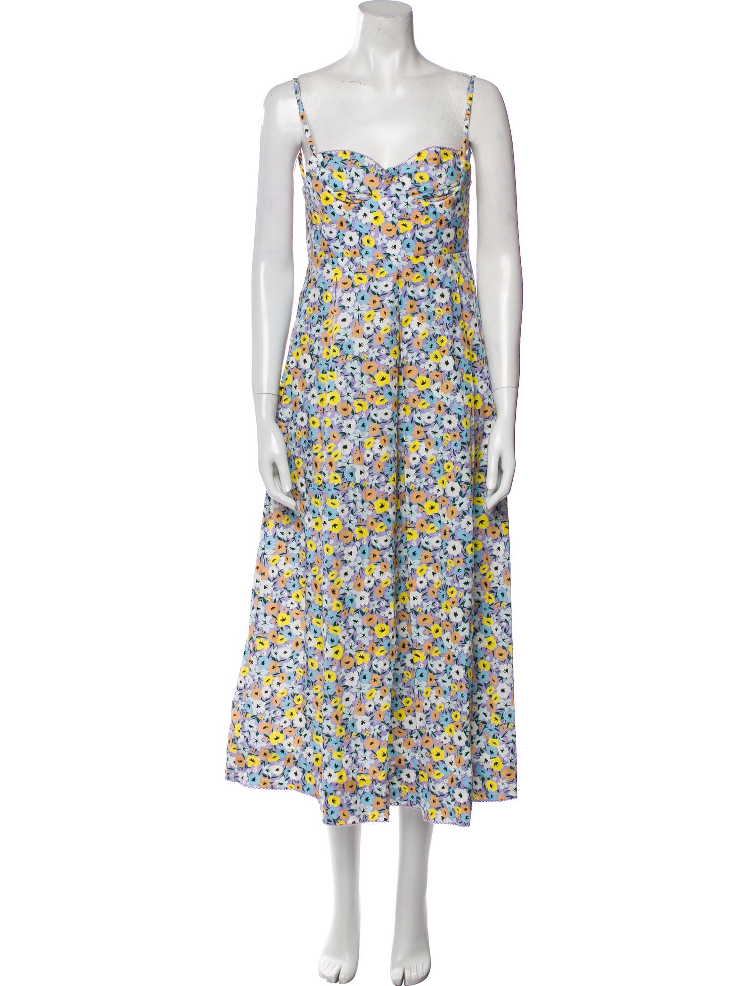 Agua Bendita Floral Print Midi Length Dress
