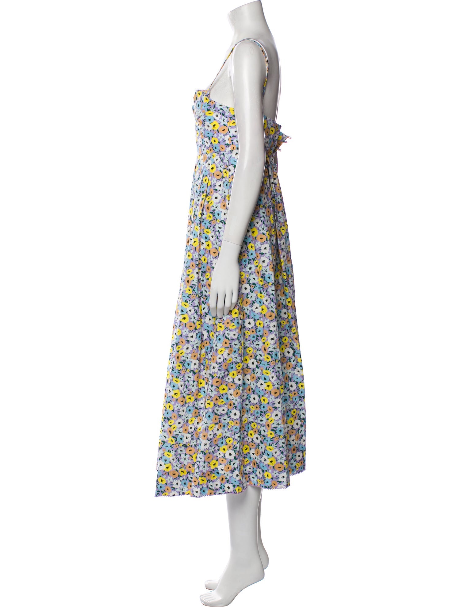 Agua Bendita Floral Print Midi Length Dress
