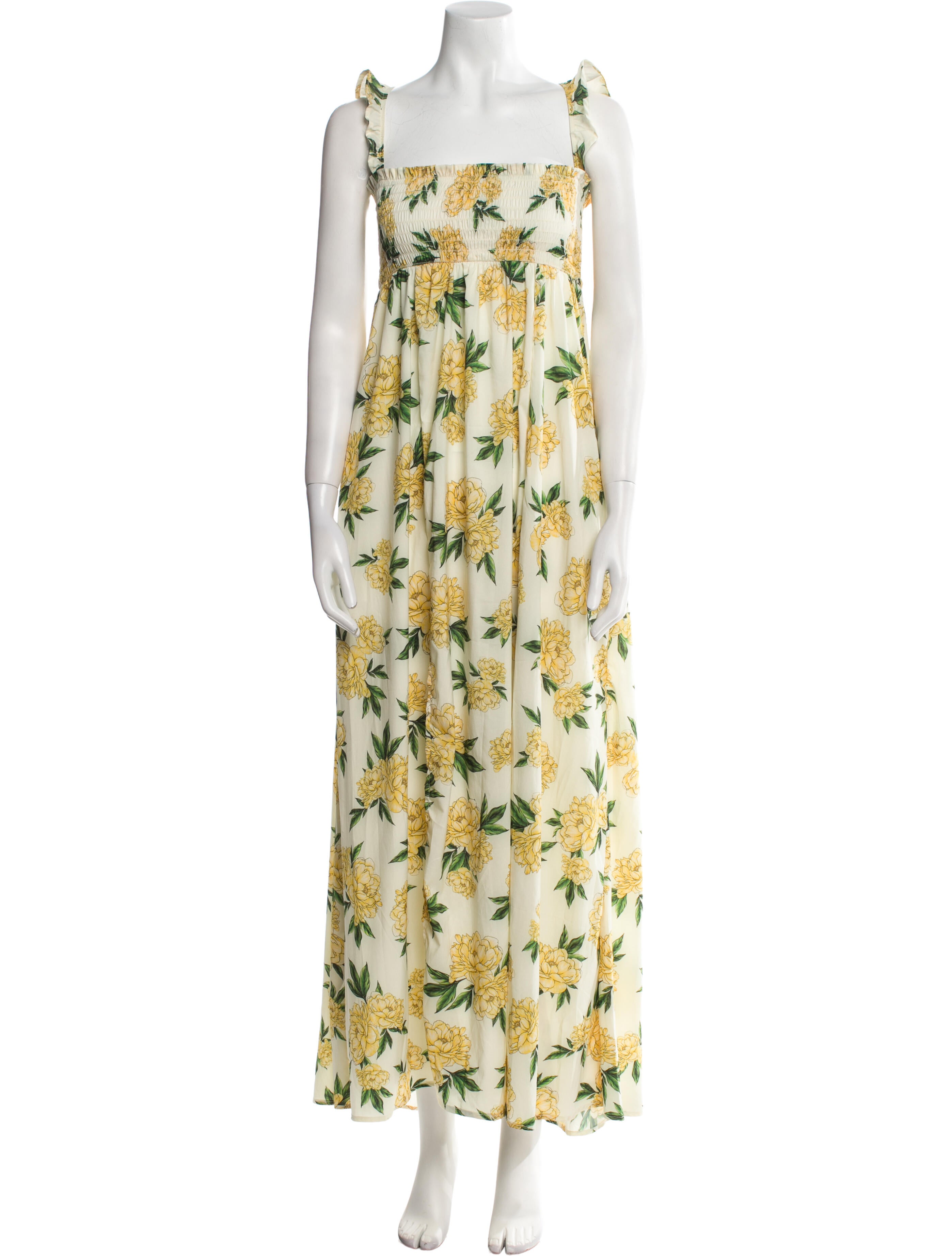Agua Bendita Floral Print Long Dress