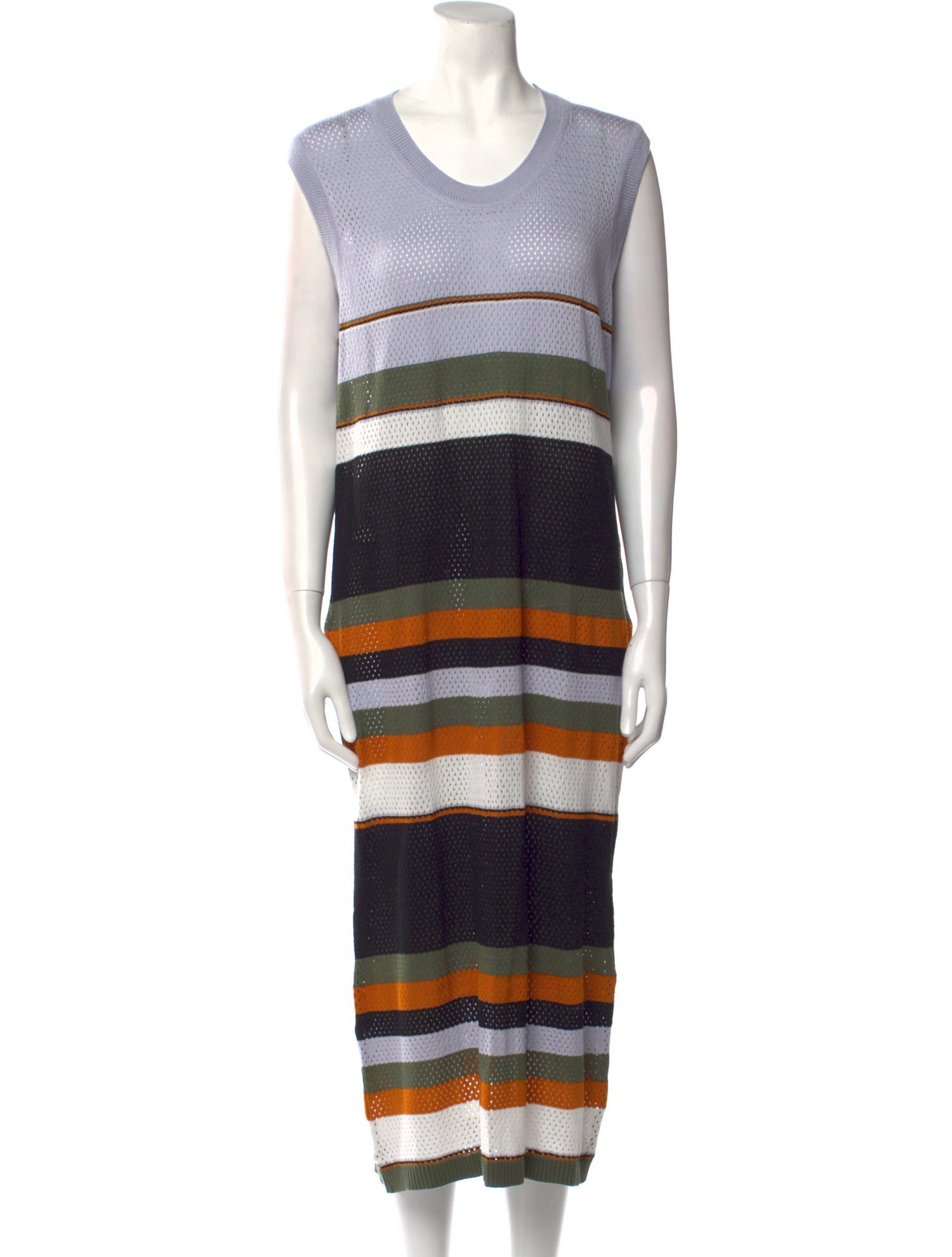 Agua Bendita Striped Midi Length Dress