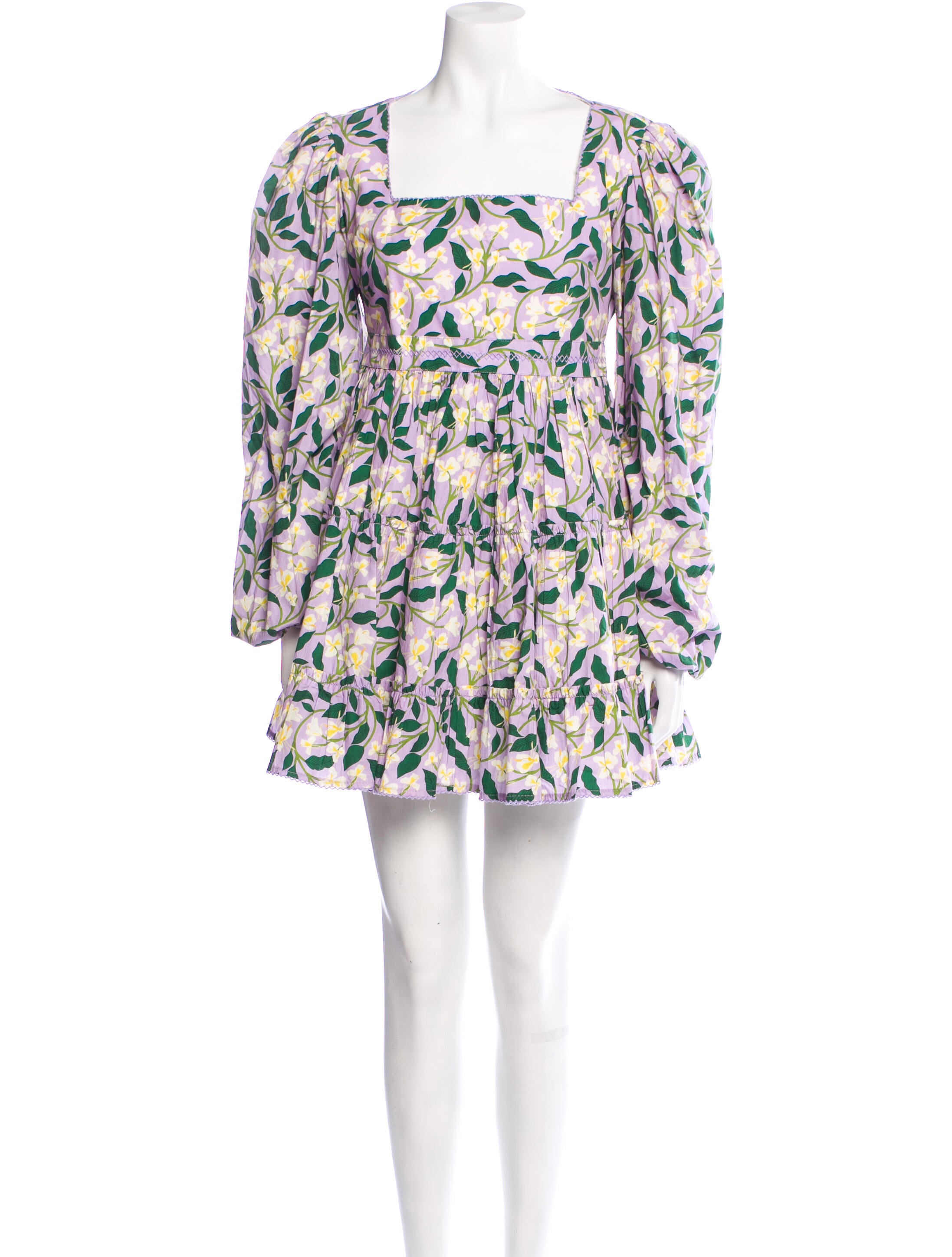 Agua Bendita Floral Print Mini Dress