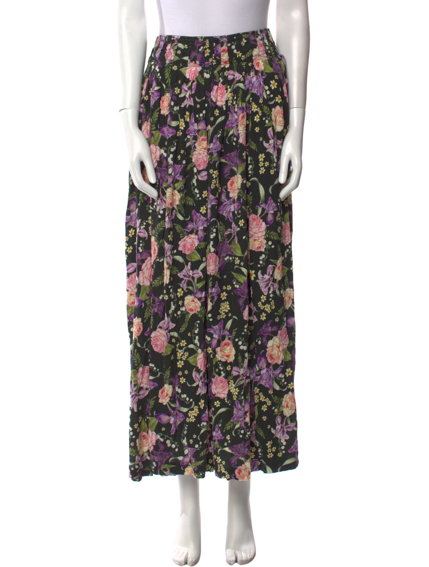 Agua Bendita Floral Print Wide Leg Pants