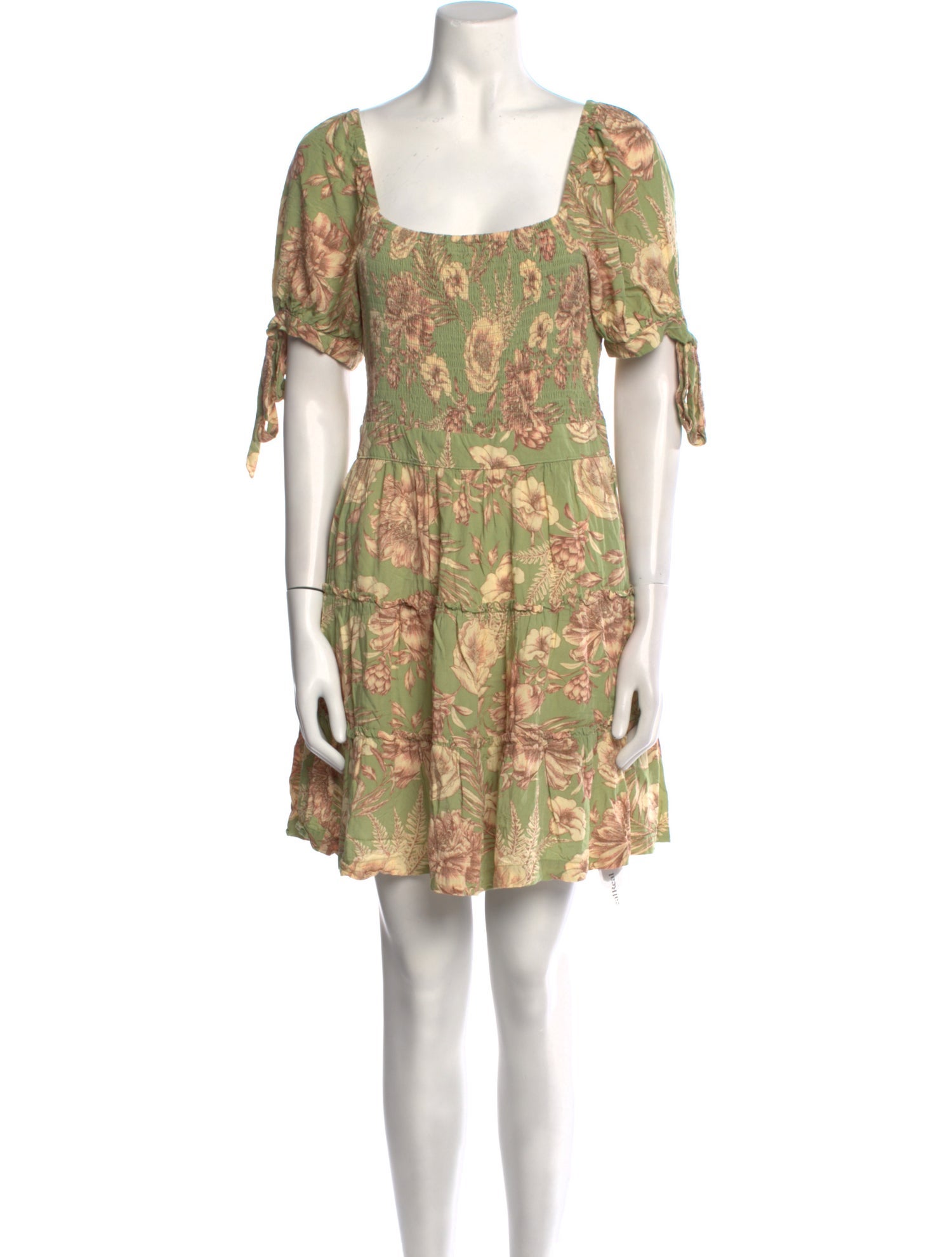 Agua Bendita Floral Print Mini Dress