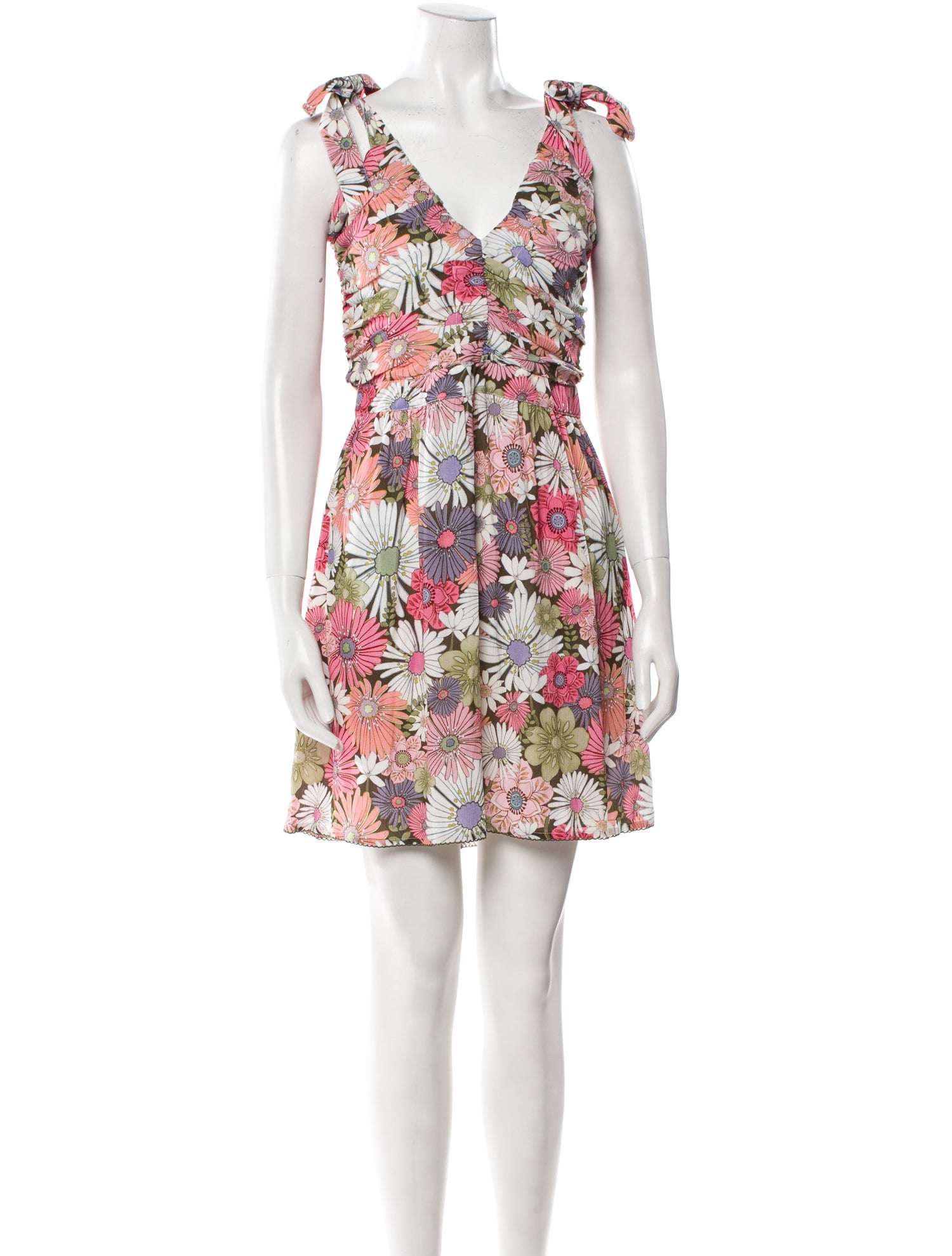 Agua Bendita Floral Print Mini Dress