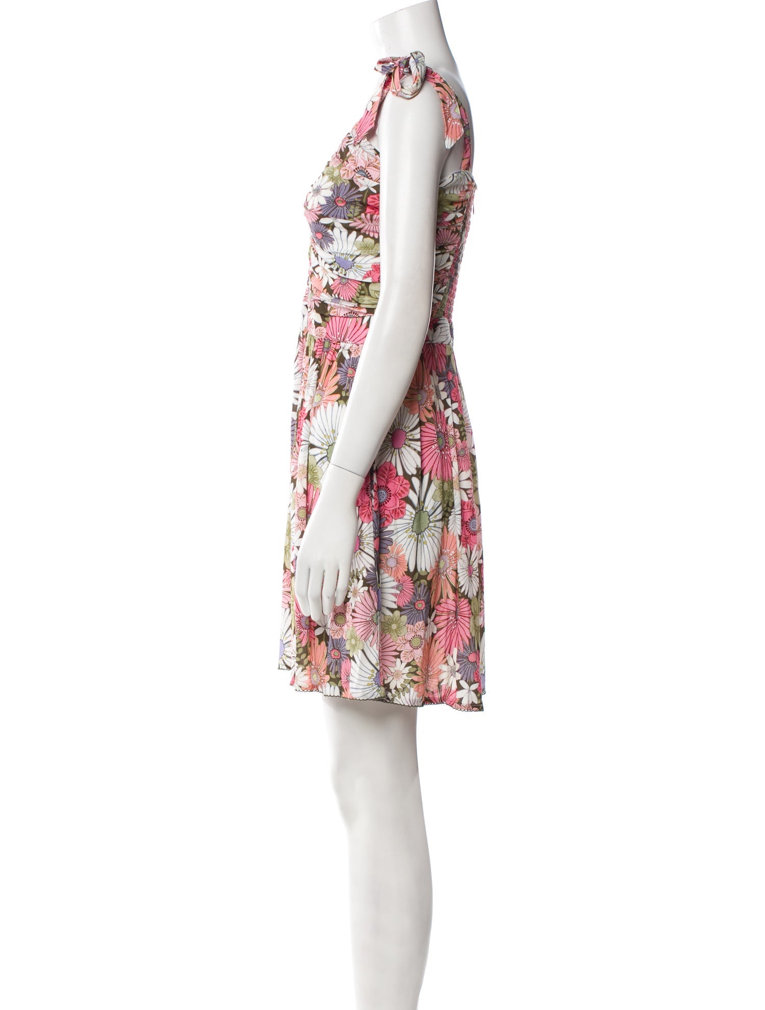Agua Bendita Floral Print Mini Dress