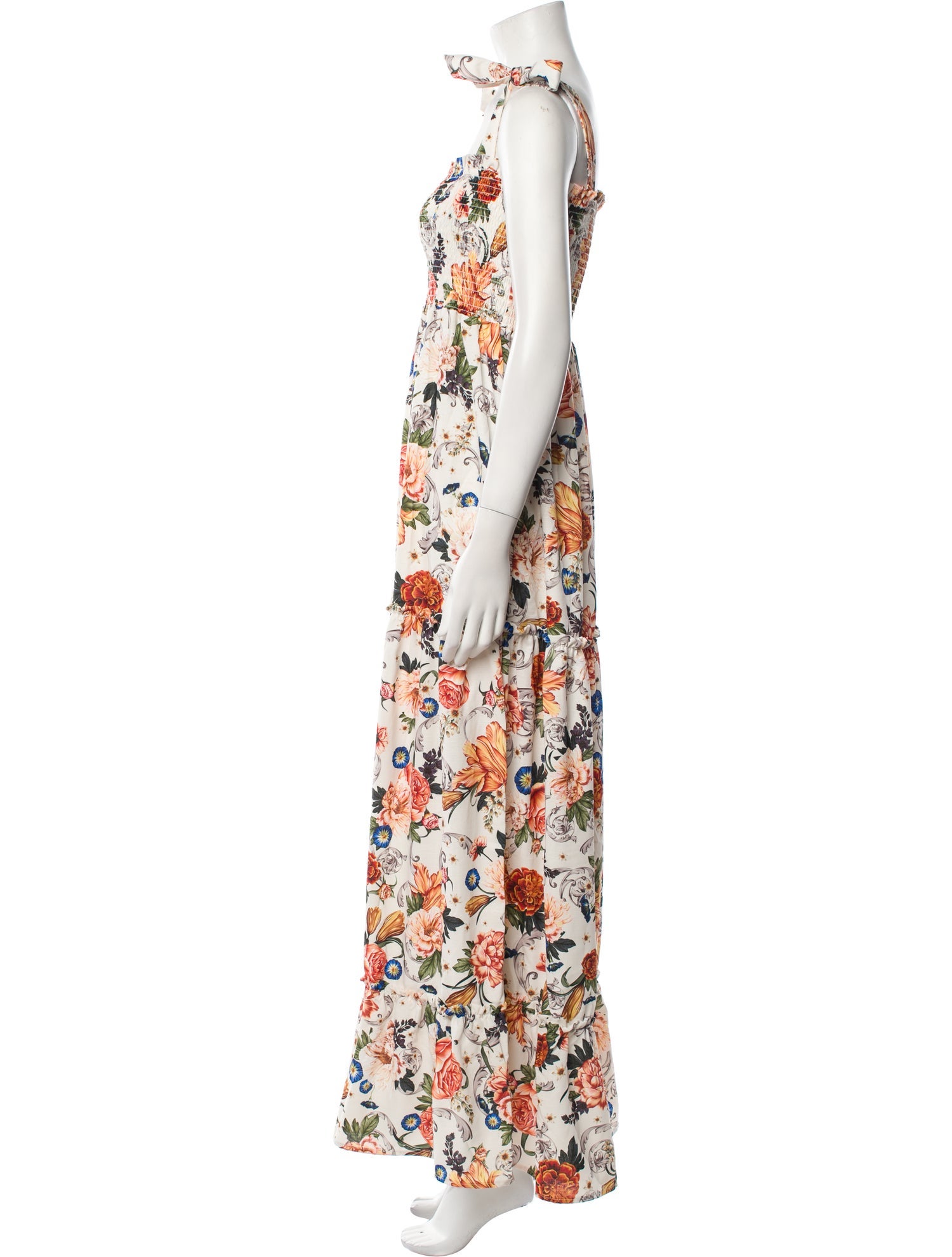 Agua Bendita Floral Print Long Dress