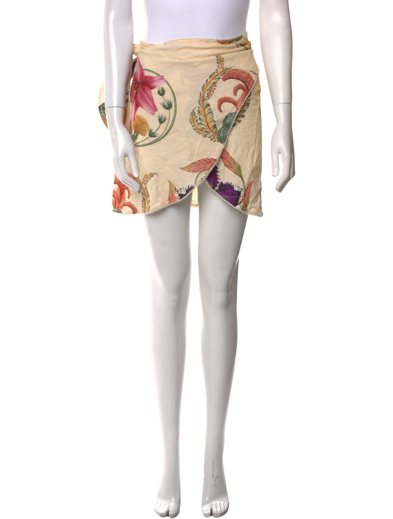 Agua Bendita Floral Print Mini Skirt