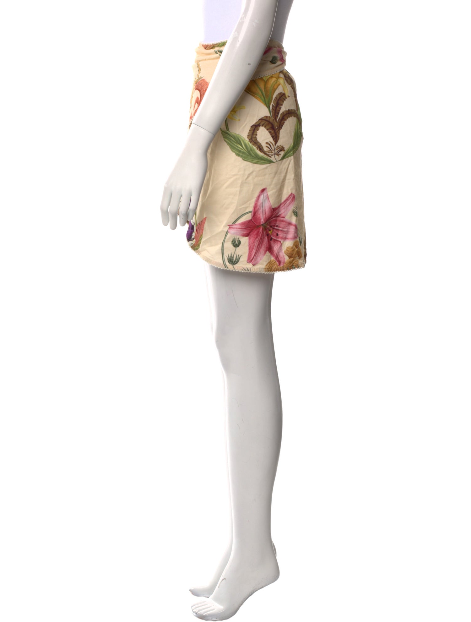 Agua Bendita Floral Print Mini Skirt